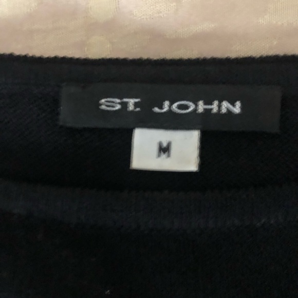 St.John Black Sleeveless Top. Medium - Picture 3 of 3